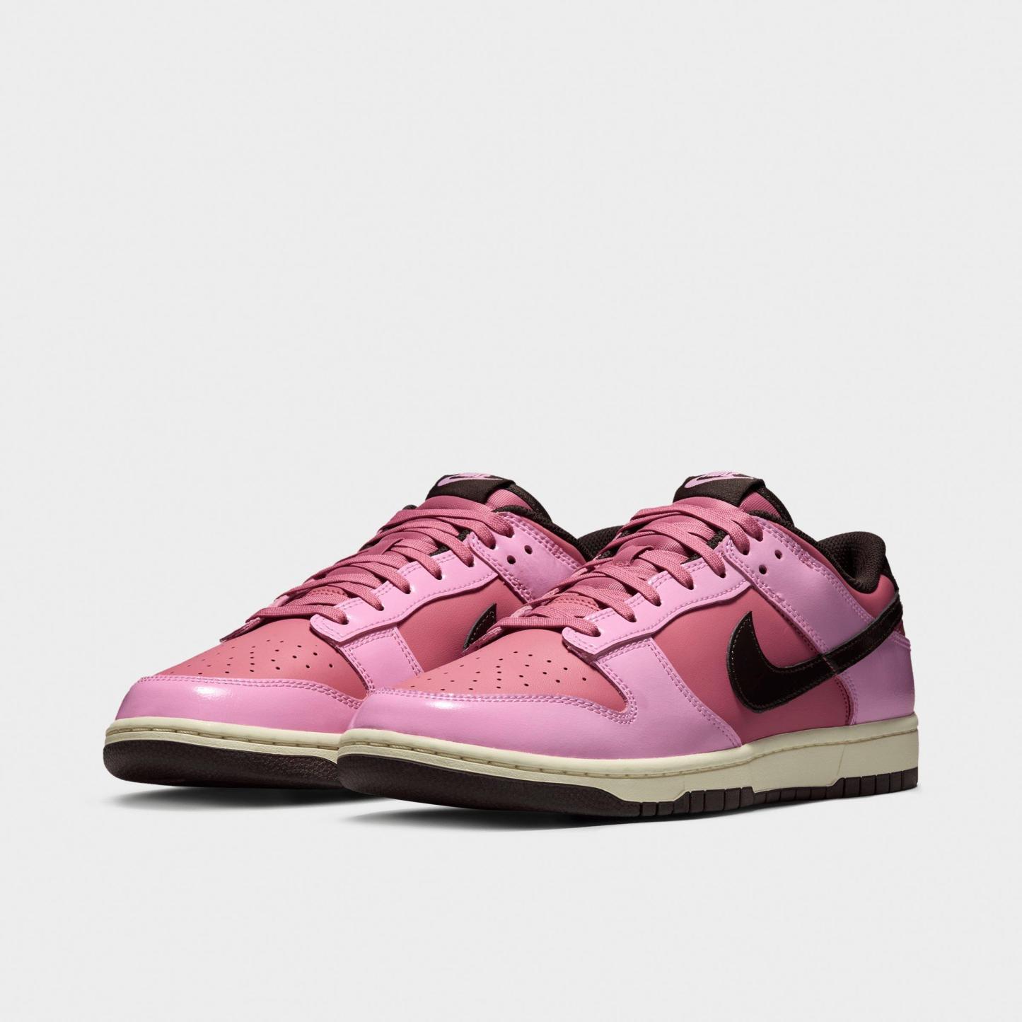 Men's Nithtke Dunk Low Retro Casual Shoes - Part 2 - Pink Rise/Elemental Pink/Beach/Velvet Brown - Both shoes facing left