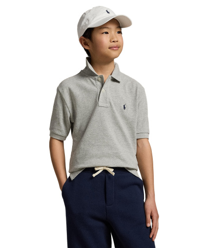 Polo Ralph Lauren 8-20 Boys' Cotton Mesh Logo Polo Shirt - New Grey Heather