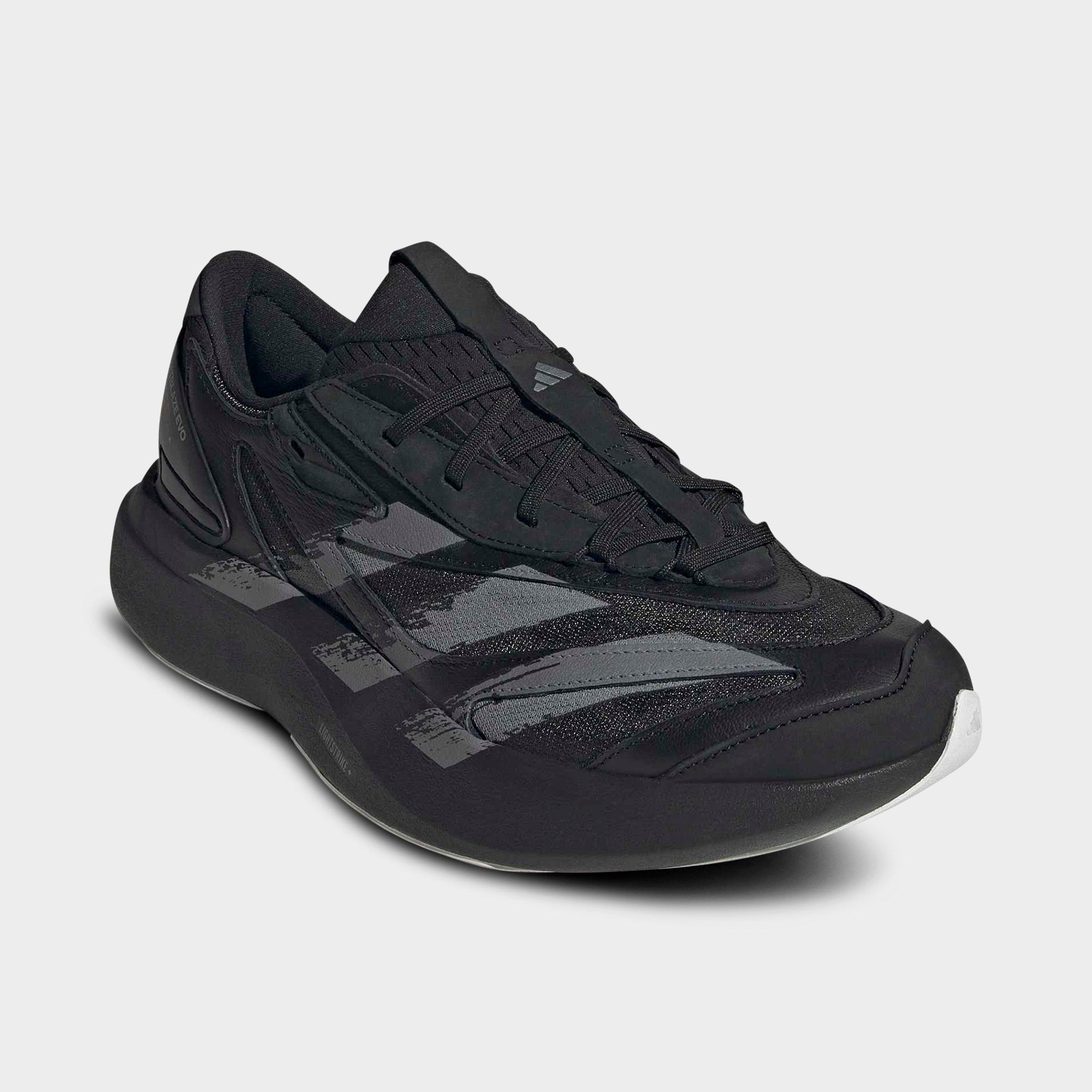Men's adidas Lightblaze EVO SL Casual Shoes - Core Black/Iron Metallic/Cloud White - Both shoes facing left
