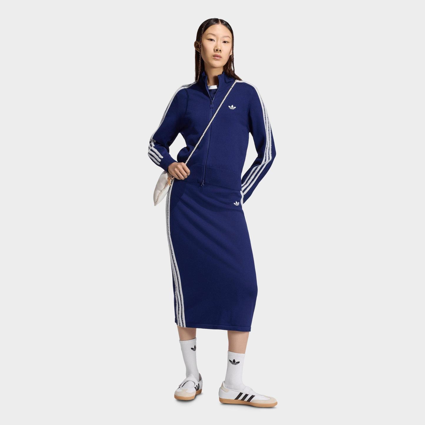 Women's adidas Originals Knitted Skirt - Dark Blue/White
