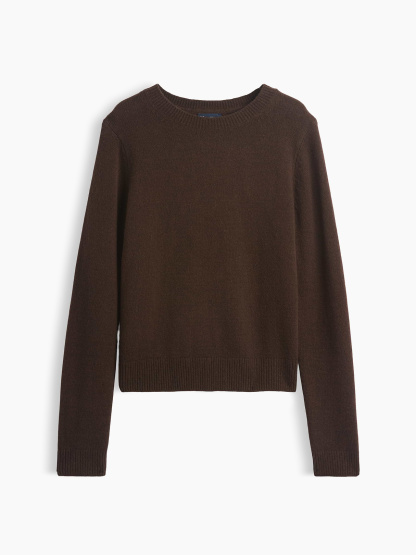 CashSoft Crew Sweater - Terra brown heather