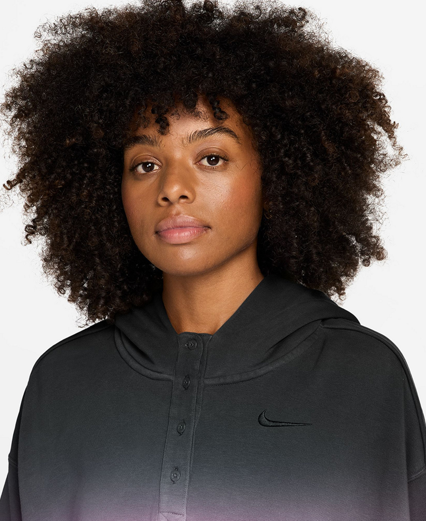 Nike Women's Sportswear Phoenix Fleece Oversized Henley Hoodie - Hydrogen Blue/lt Photo Blue