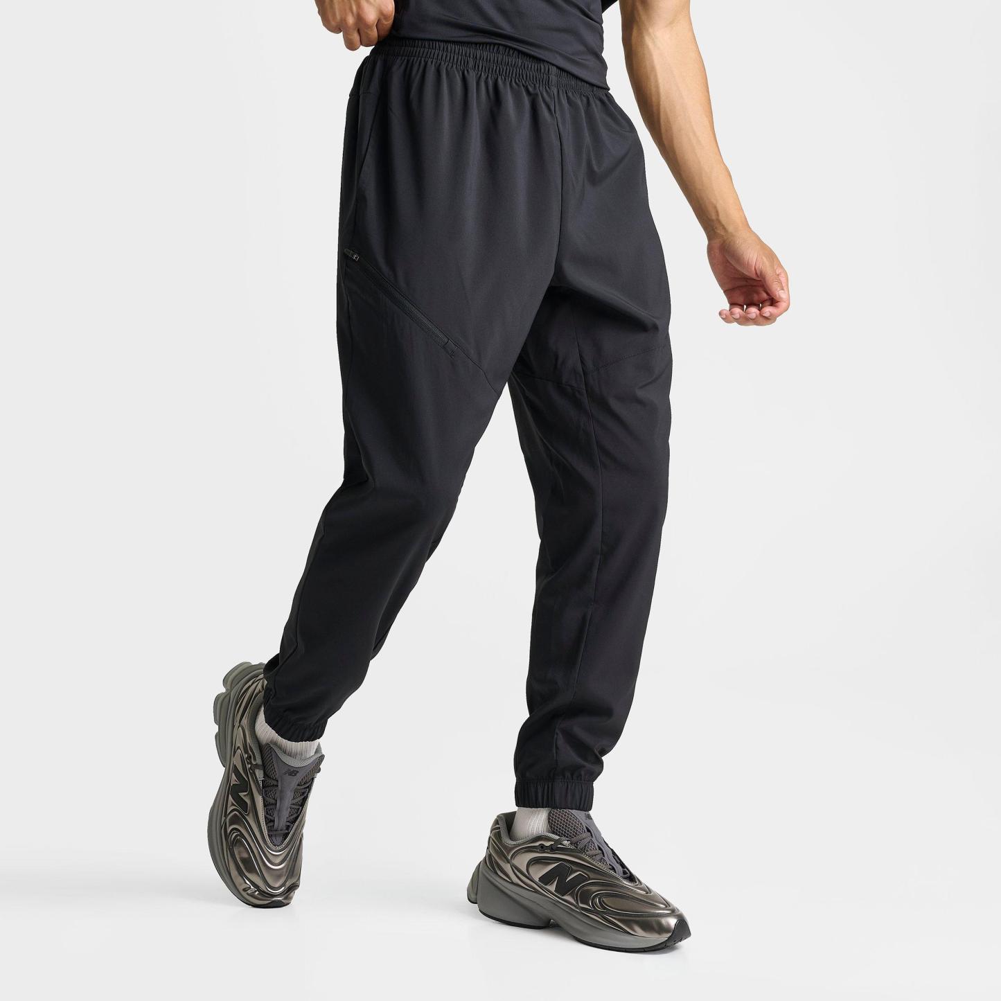 Men's New Balance Woven Zip Pocket Jogger Pants - Black - view 3