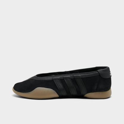 Women's adidas Originals Taekwondo Mei Ballet Casual Shoes - Core Black/Cloud White/Gum (JQ0669-001) - Left shoe facing left. Outside of the shoe.