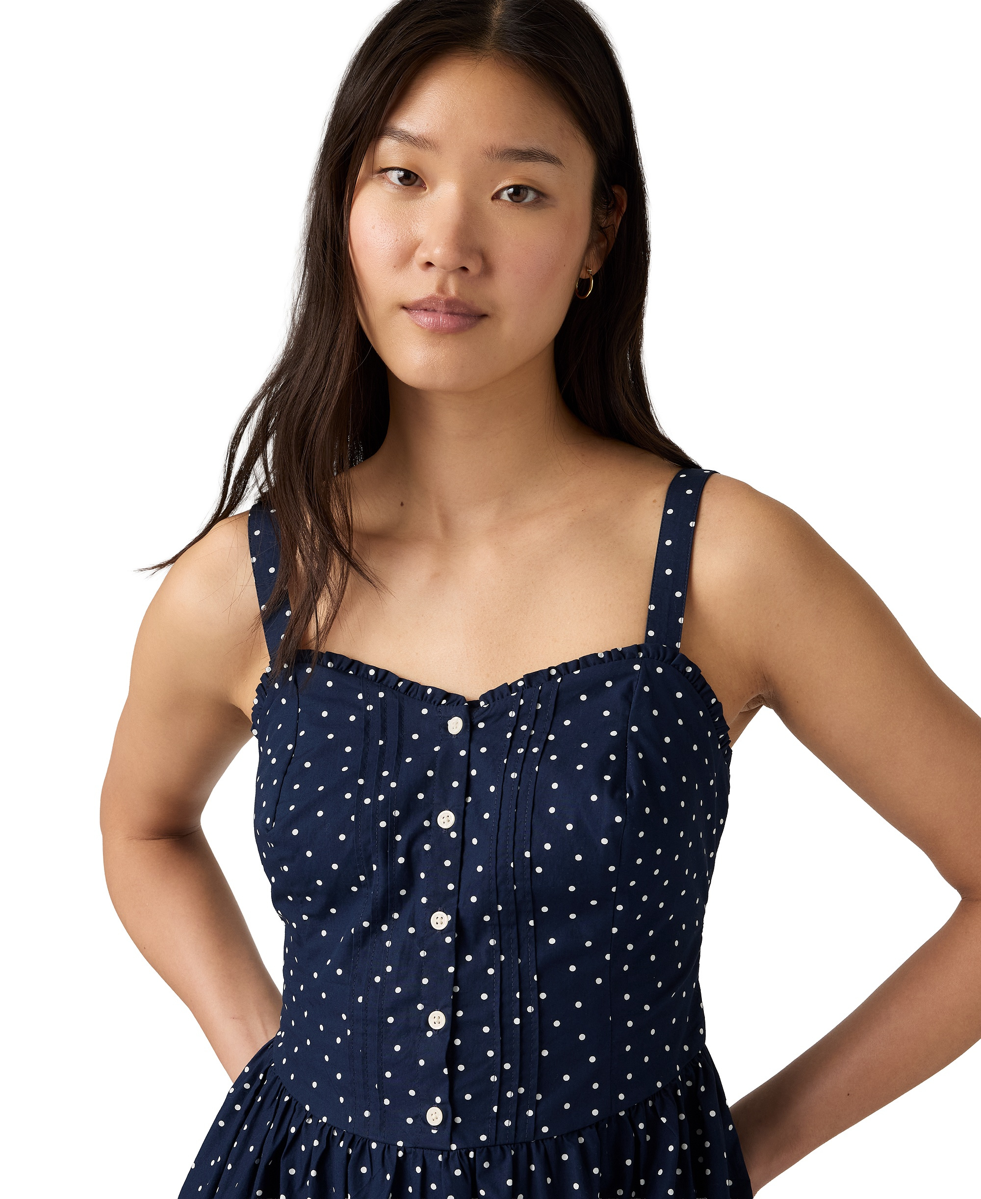 Levi's Women's Delphine Sleeveless Dress - Inga Dot Navy Blazer