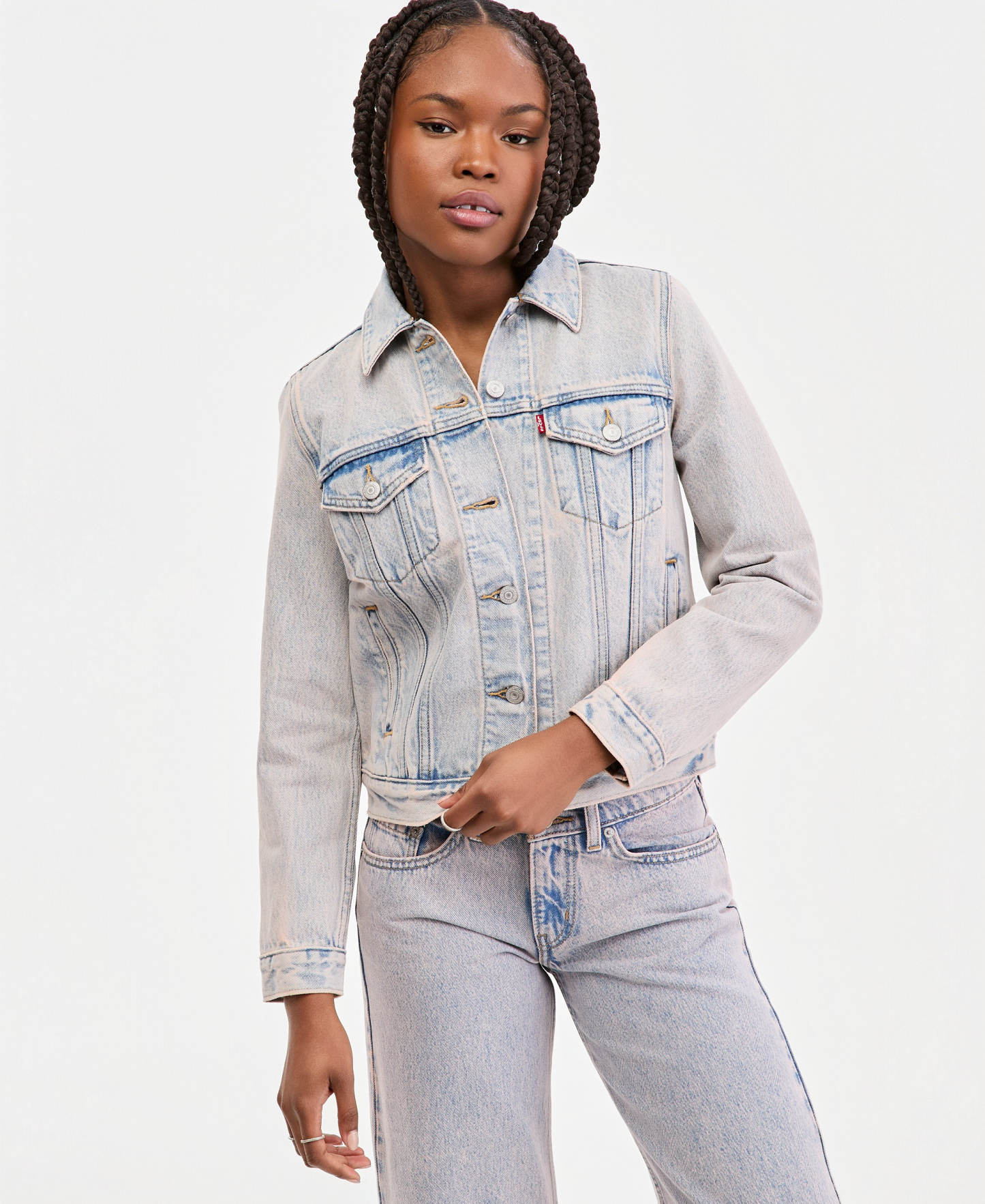 Levi's Women's Original Cotton Denim Trucker Jacket - Rose Water Trucker