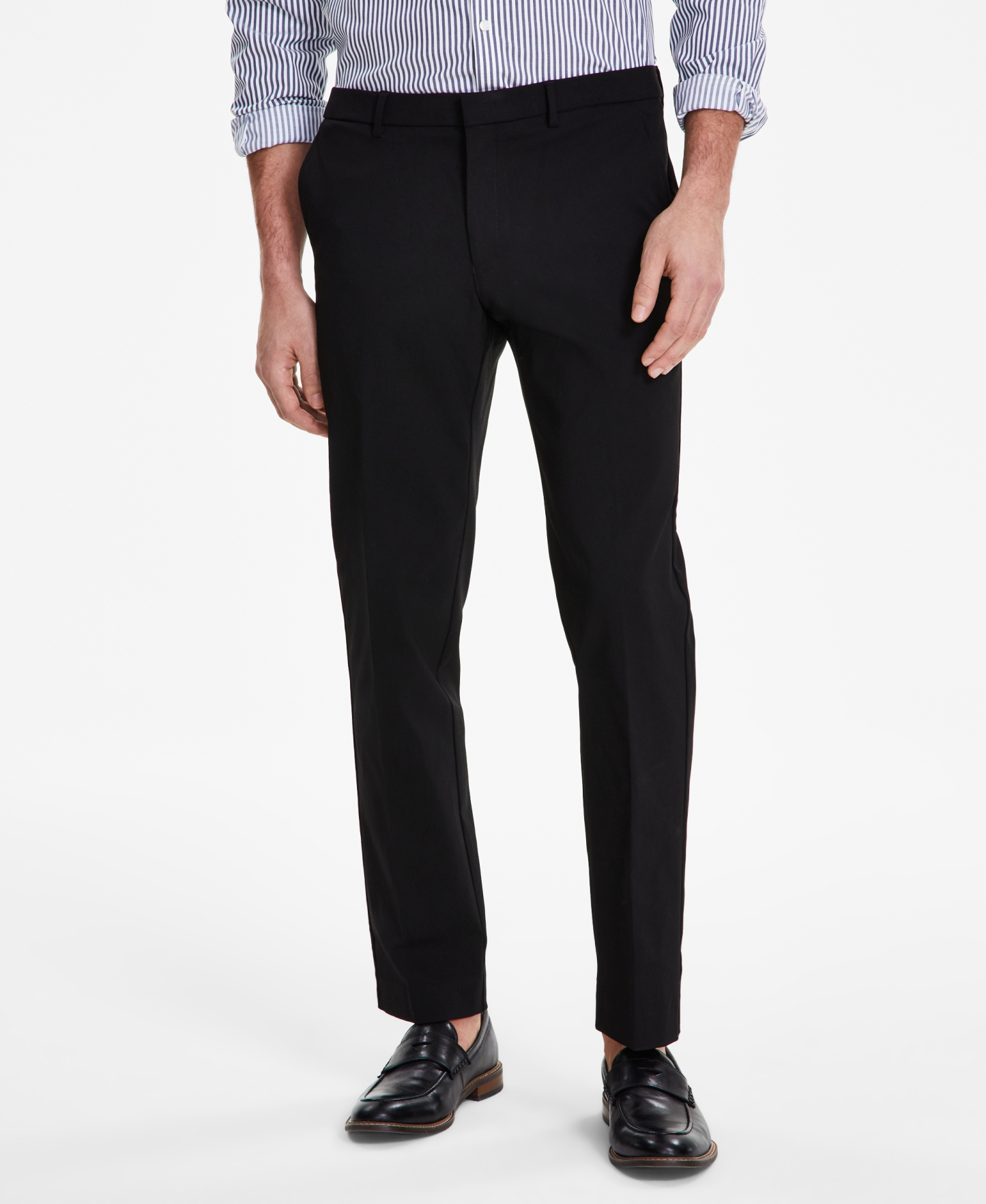 Tommy Hilfiger Men's Modern-Fit TH Flex Stretch Solid Performance Pants - Black