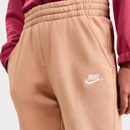Big Kids' Nike Club Fleece Jogger Pants - Hemp/White