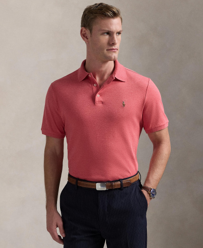 Polo Ralph Lauren Men's Custom Slim-Fit Soft Cotton Polo Shirt - Highland Rose Heather
