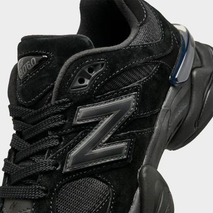 Women's New Balance 9060 Casual Shoes - Black/Black - view 3
