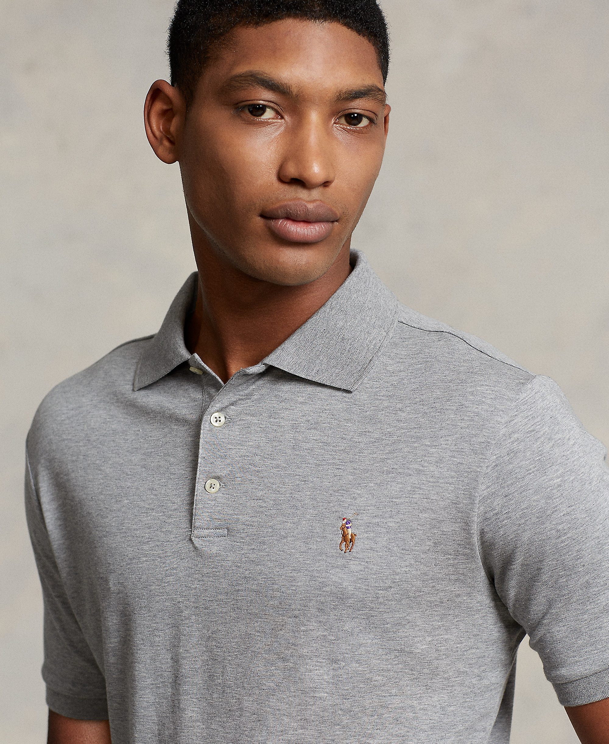 Polo Ralph Lauren Men's Classic-Fit Soft Cotton Polo Shirt - Steel Heather