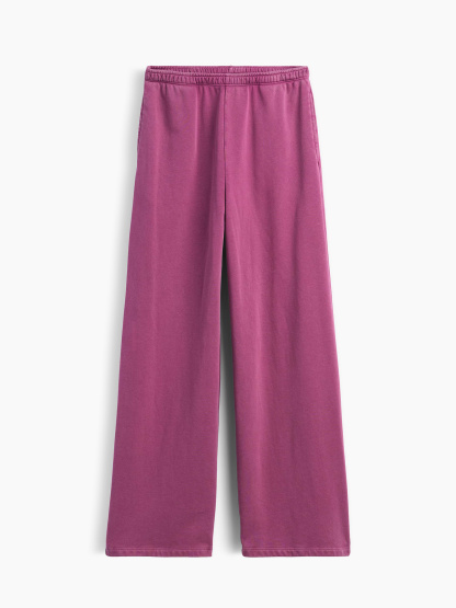 Mid Rise VintageSoft Terry Loose Sweatpants - Deep dahlia purple