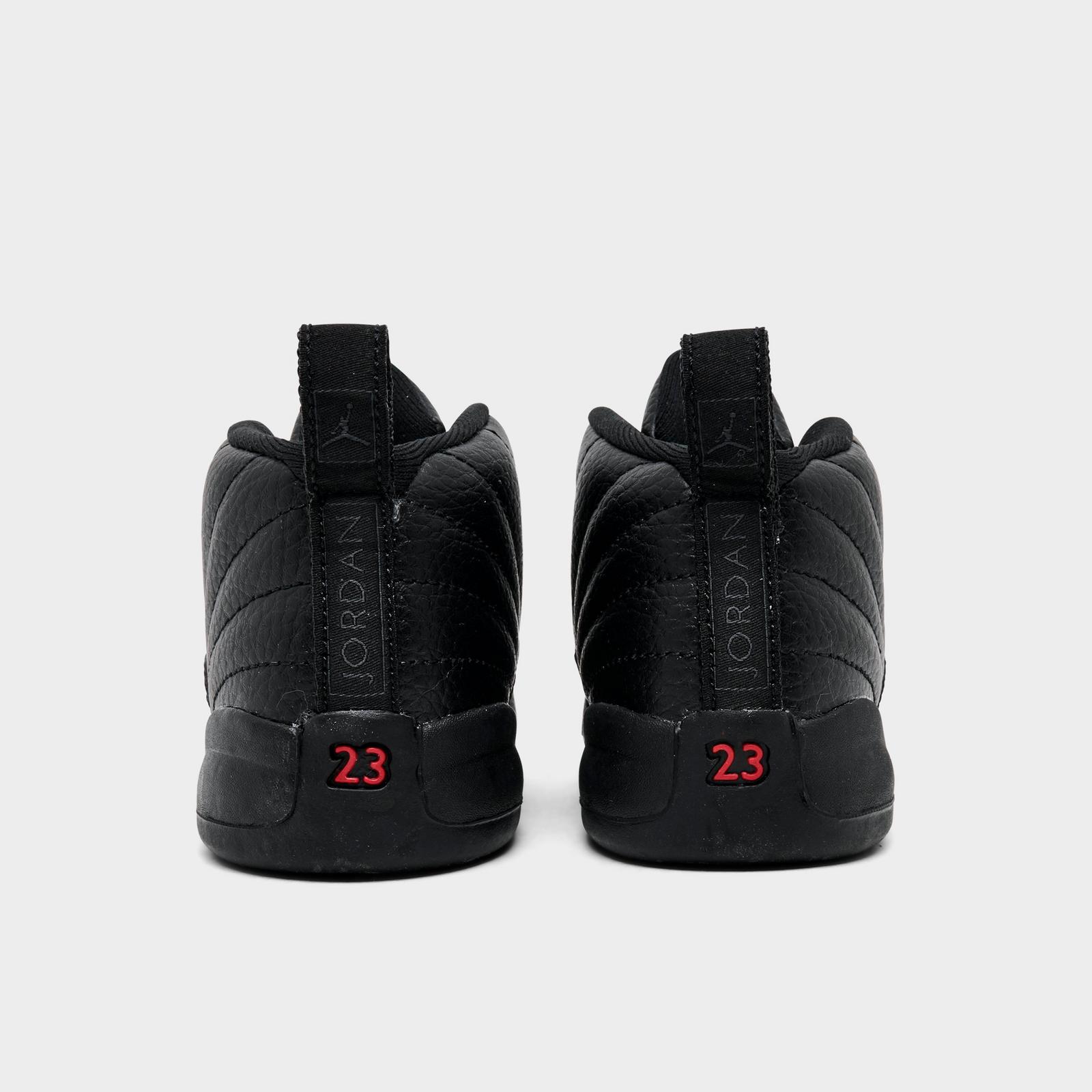 Kids' Toddler Air Jordan Retro 12 Basketball Shoes - Black/Varsity Red - view 4