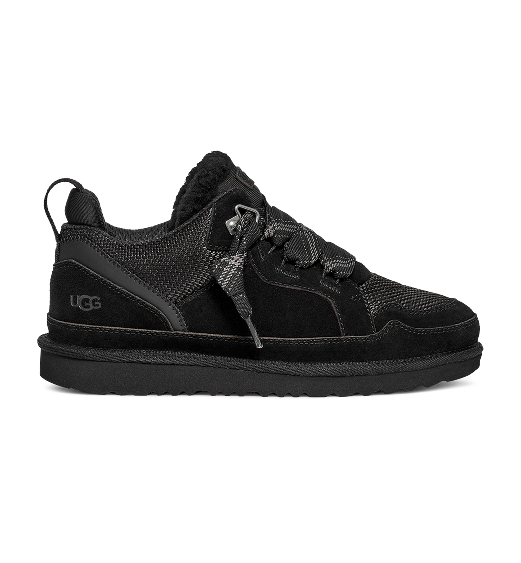 UGG® Kids' Lowmel Lace-Up Cozy Sneakers - Black