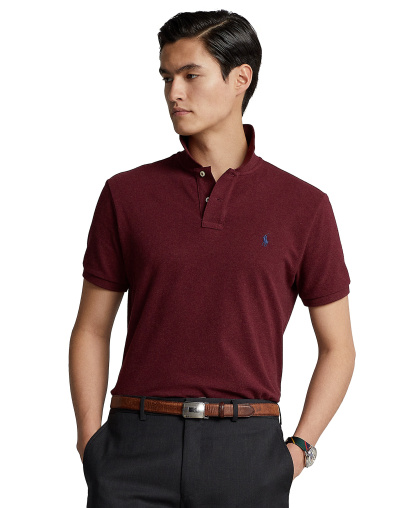 Polo Ralph Lauren Men's Custom Slim-Fit Mesh Polo Shirt - Spring Wine Heather