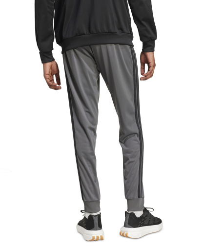 adidas Men's 3-Stripes Tricot Regular Tapered Track Pants - Gresix/bla