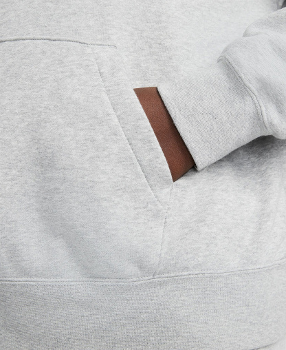 Nike Women's Sportswear Club Fleece Pullover Hoodie - Dark Grey Heather/white