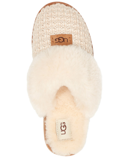 UGG® Women's Cozy Faux-Shearling Round Toe Slippers - Cream