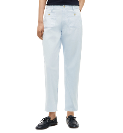 Tommy Hilfiger Women's Twill Patch Pocket Chinos Pants - Breezy Blue