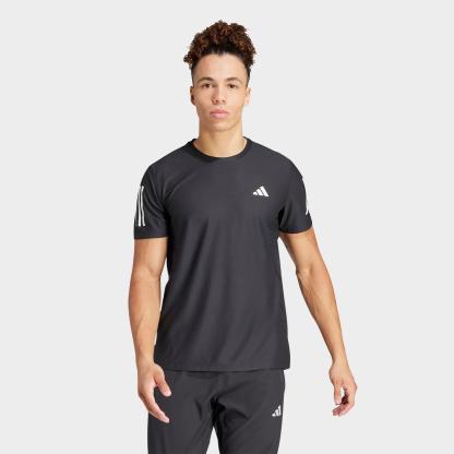 Men's adidas Own The Run T-Shirt - Black - view 1