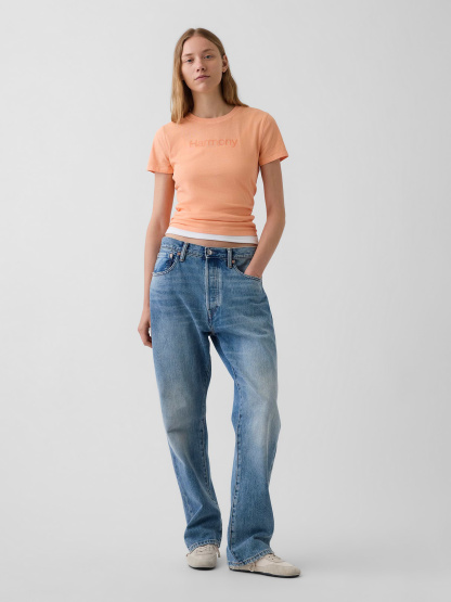 100% Cotton Authentic Shrunken T-Shirt - Harmony orange