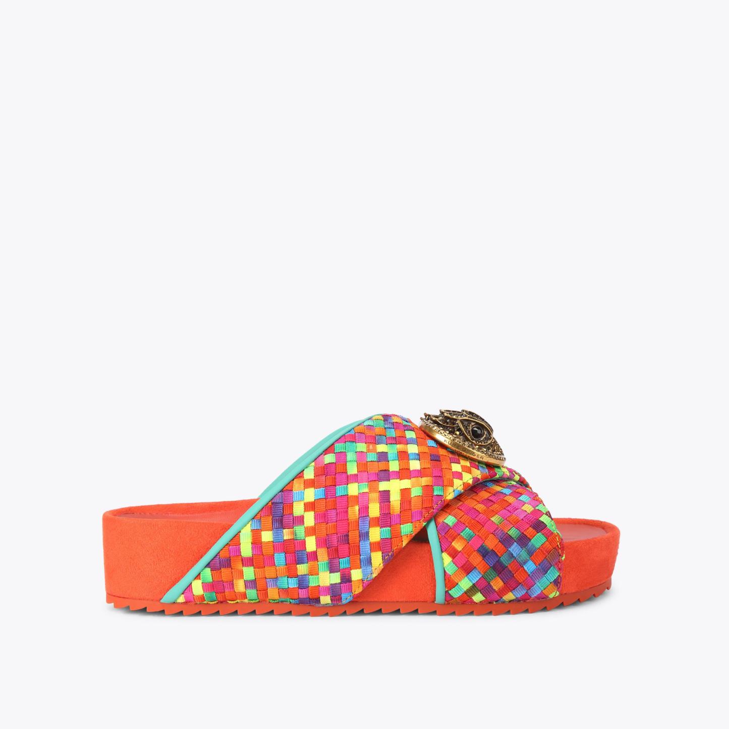 Kurt Geiger London Chelsea Cross Strap Sandal - Multi Colored