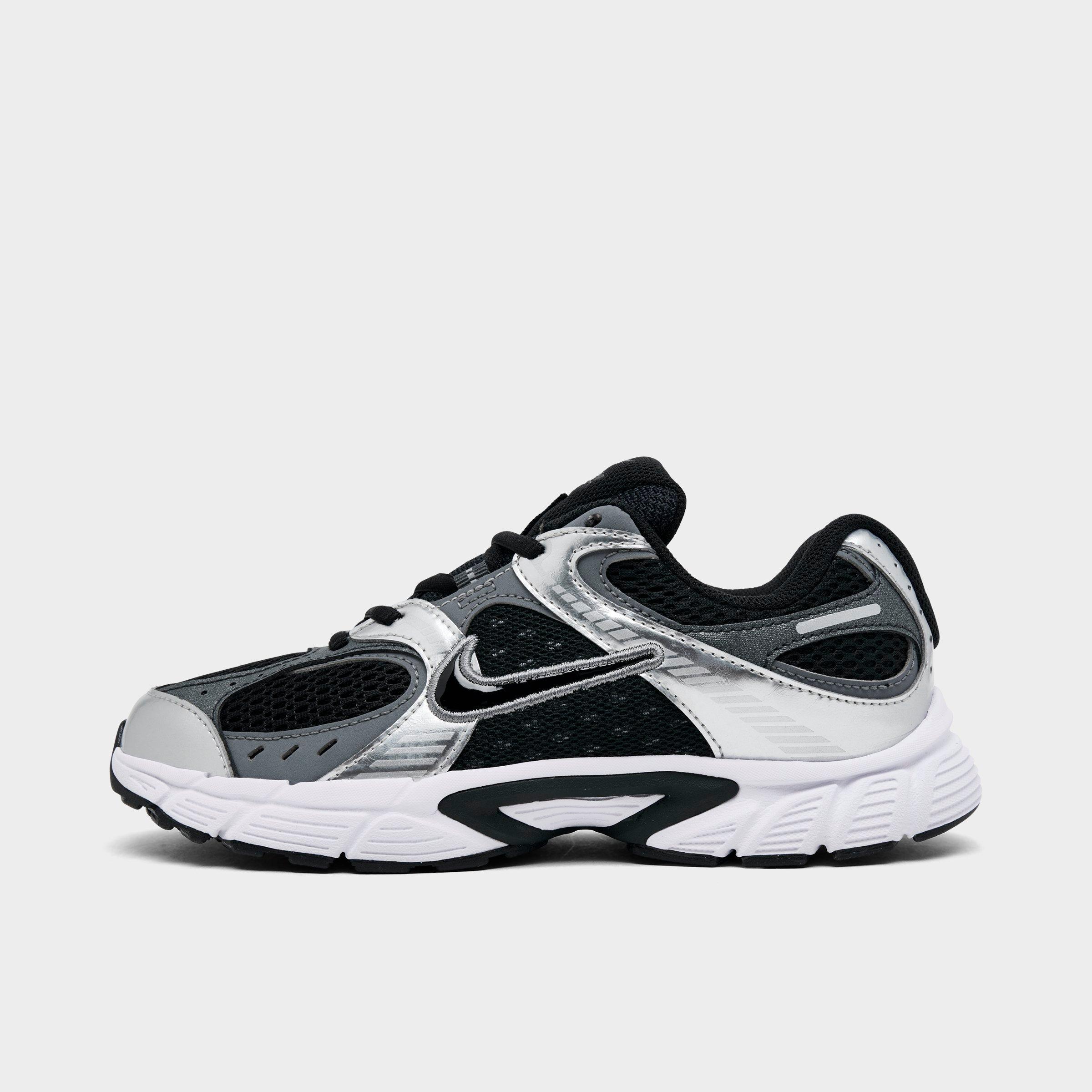 Big Kids' Nithtke V5 RNR Casual Shoes - Black/Anthracite/Smoke Grey/Black - Left shoe facing left. Outside of the shoe.