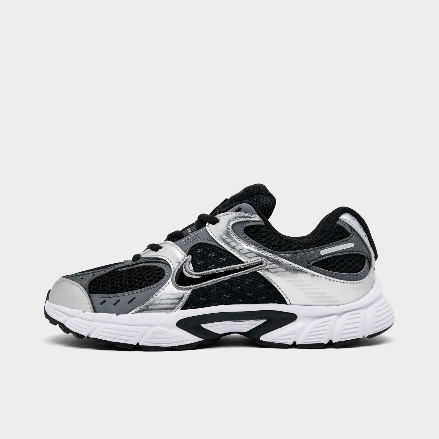 Big Kids' Nithtke V5 RNR Casual Shoes - Black/Anthracite/Smoke Grey/Black - Left shoe facing left. Outside of the shoe.