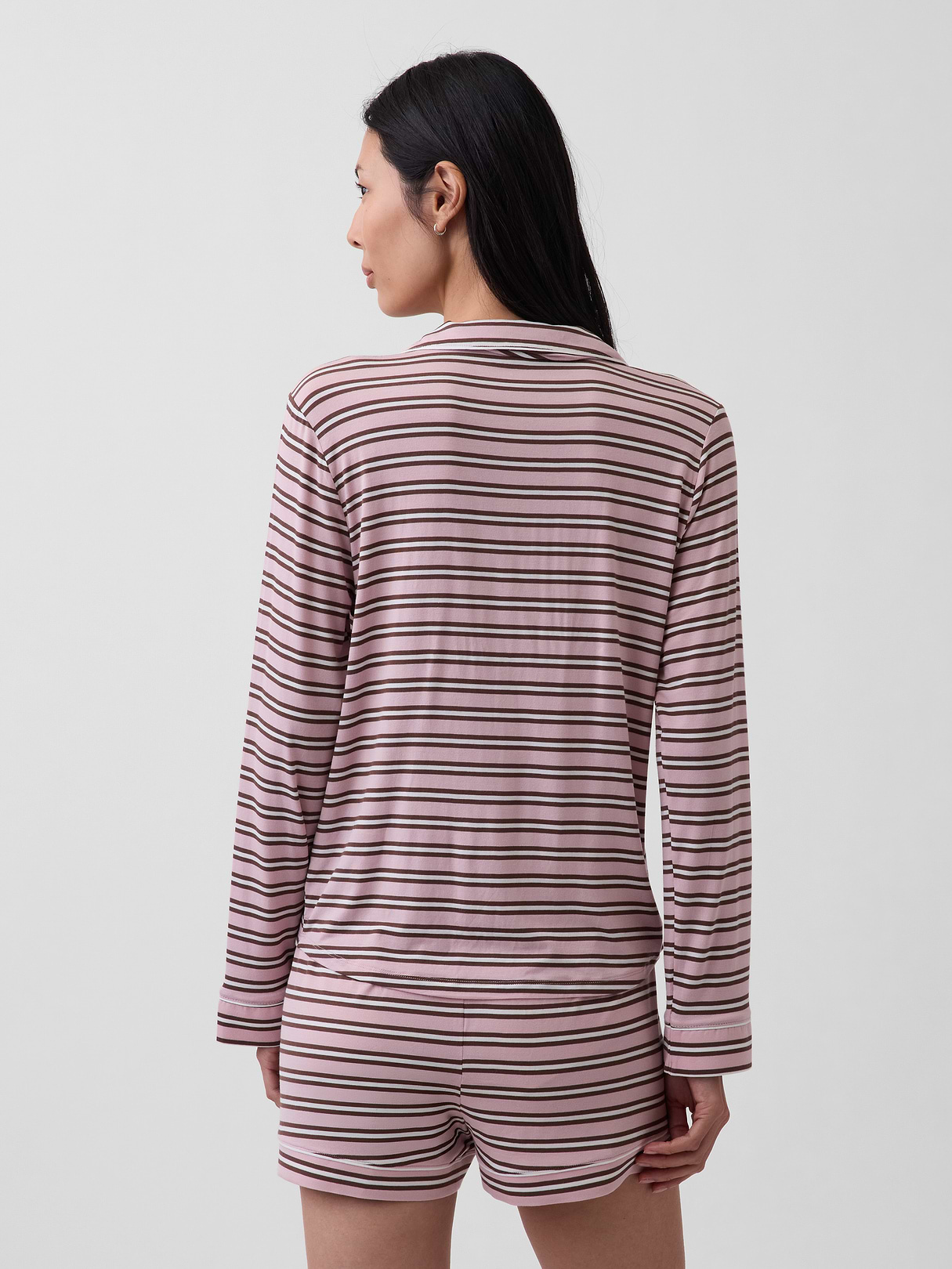 SoftMade Modal PJ Top - Bold pink stripe