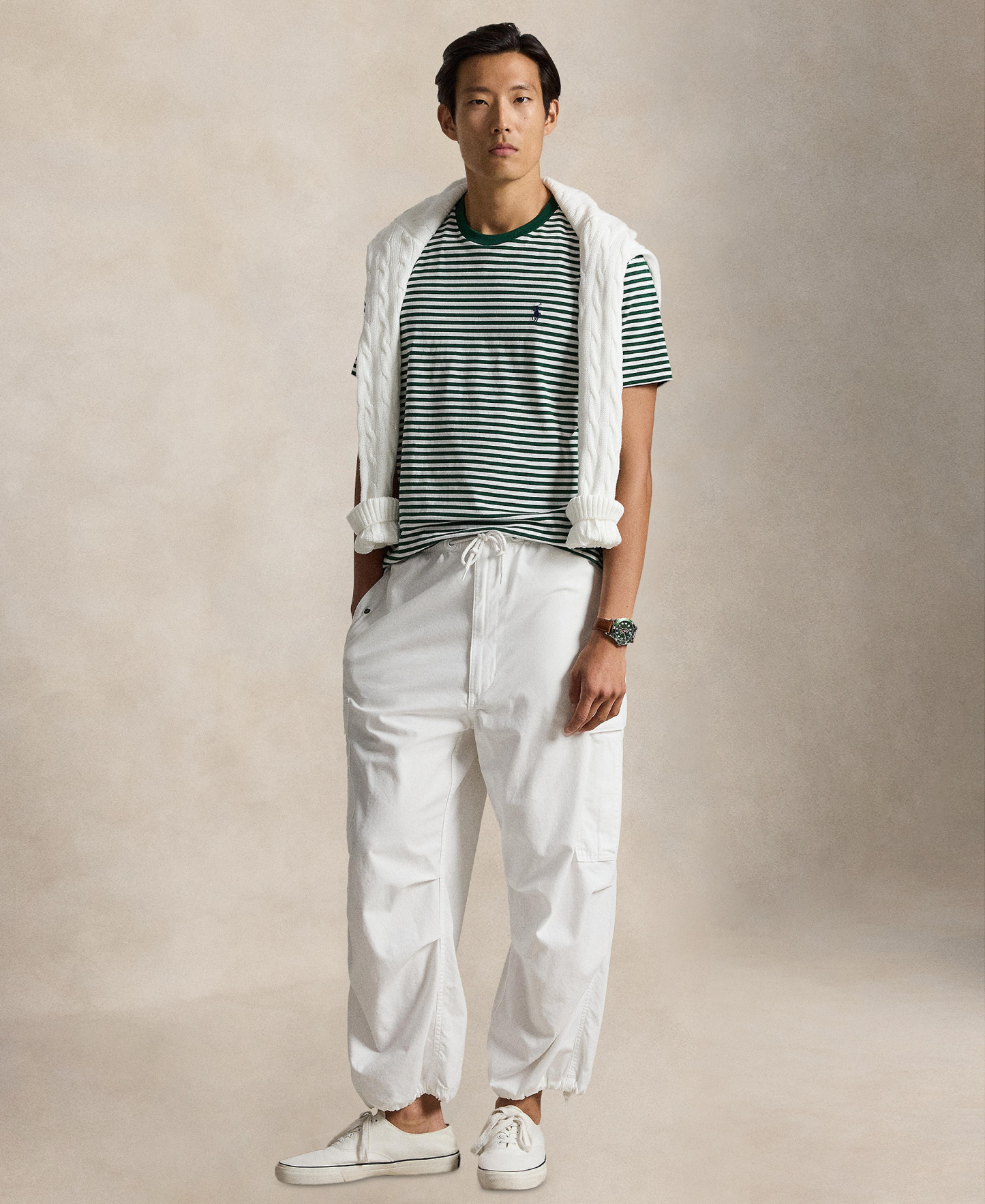 Polo Ralph Lauren Men's Classic-Fit Stripe T-Shirt - New Forest/White