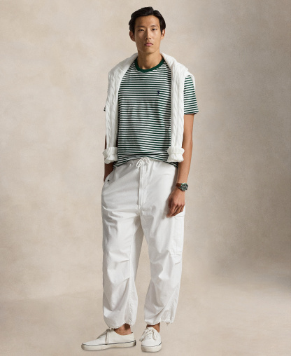 Polo Ralph Lauren Men's Classic-Fit Stripe T-Shirt - New Forest/White
