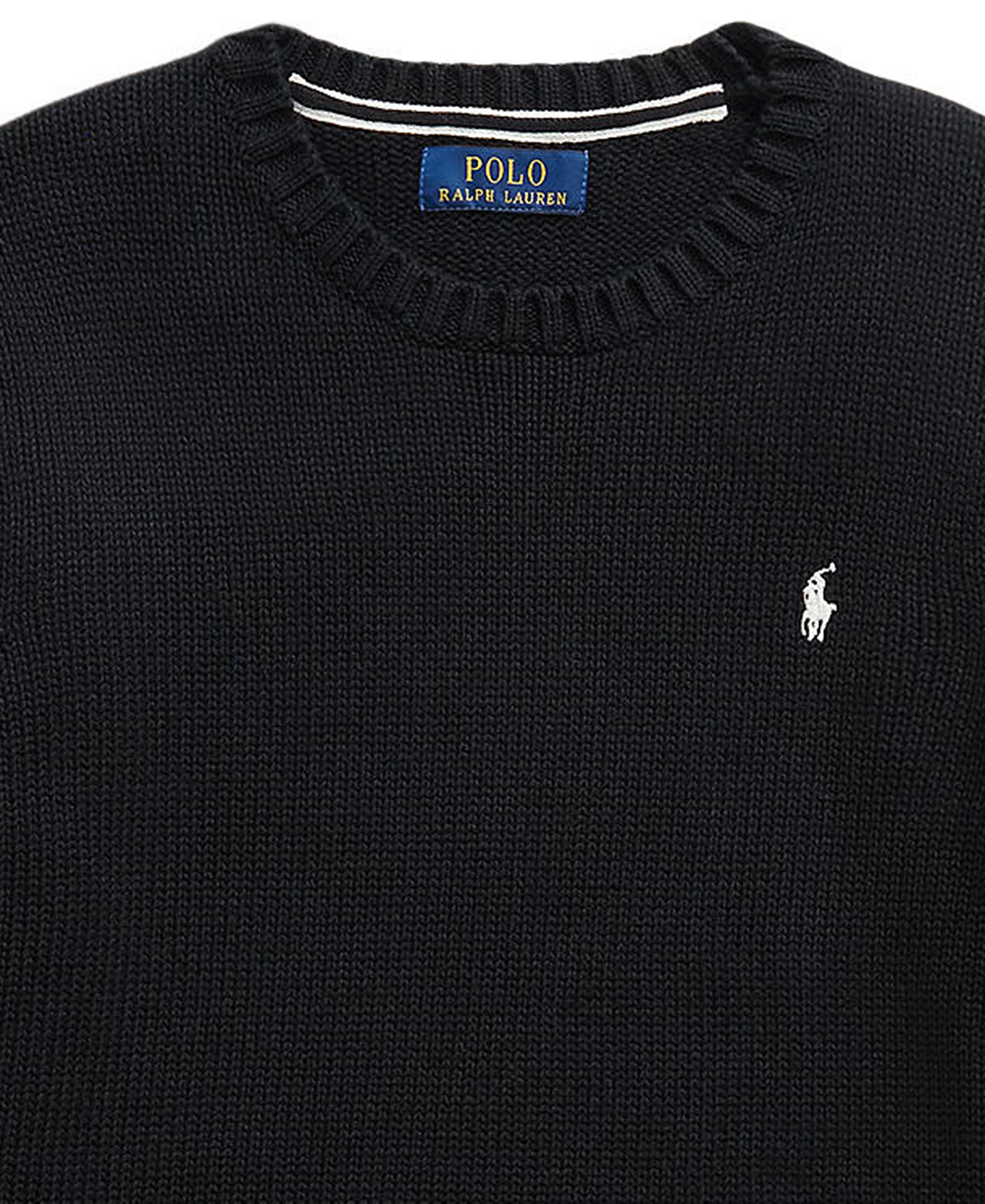 Polo Ralph Lauren Boys' 8-20 Cotton Crewneck Sweater - Polo Black
