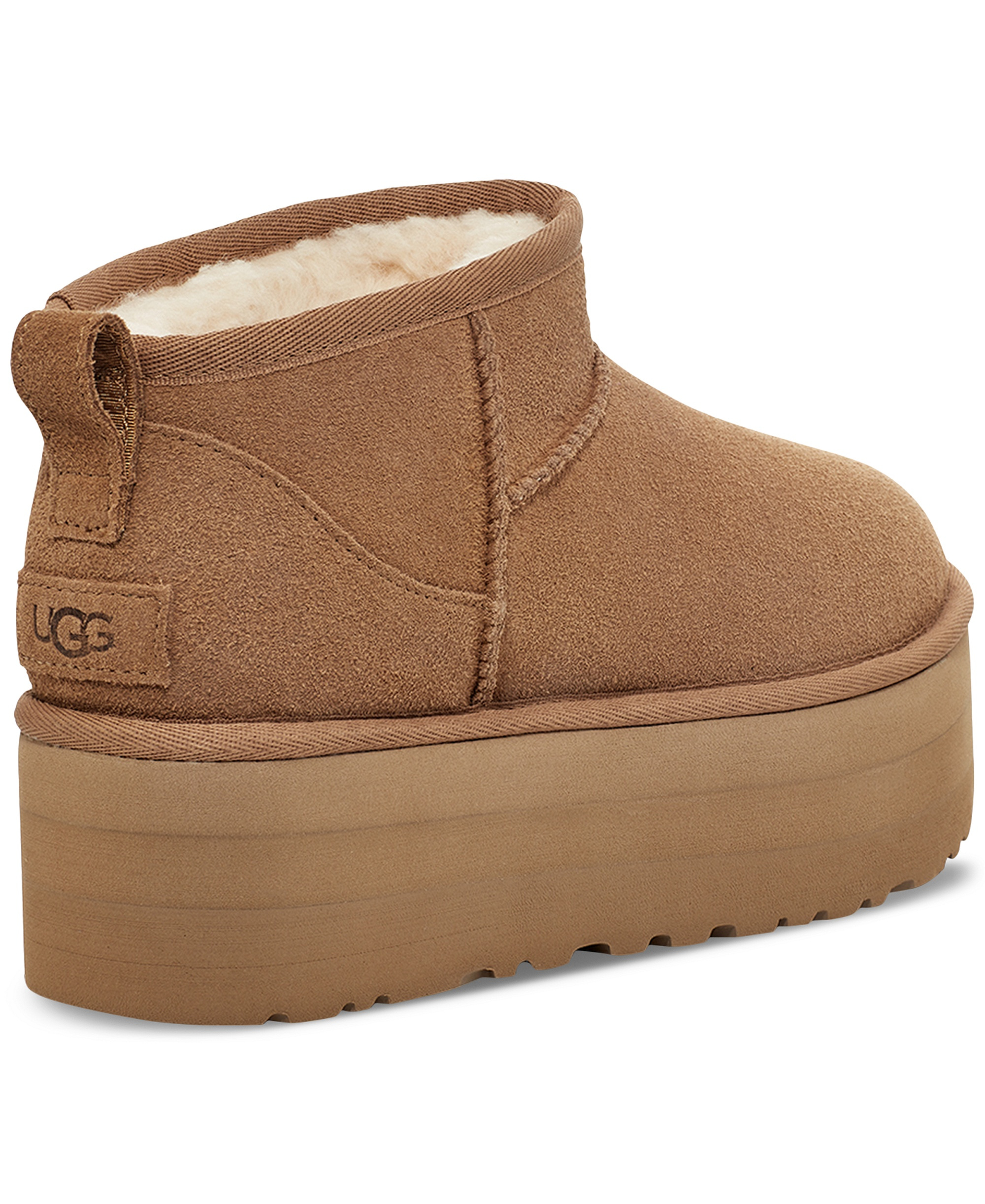 UGG® Women's Classic Ultra Mini Platform Booties - Chestnut