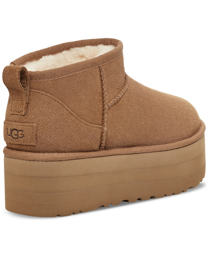 UGG® Women's Classic Ultra Mini Platform Booties - Chestnut