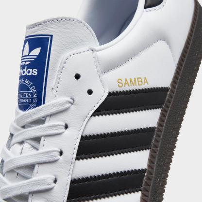 Men's adidas Originals Samba OG Casual Shoes - White/Black/Clear Granite - view 3