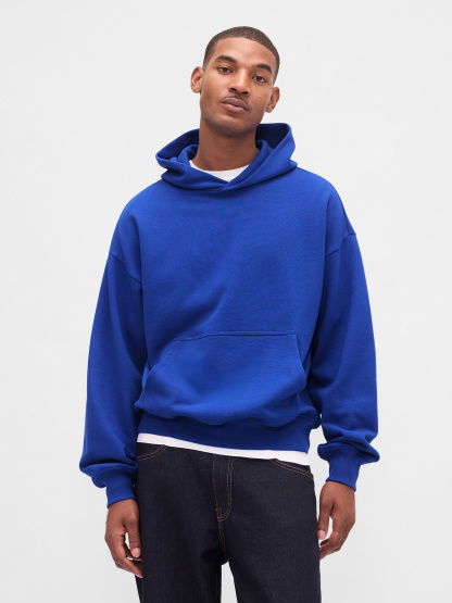 Adult Heavyweight Oversized Hoodie - active blue