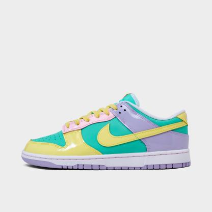 Men's Nike Dunk Low Retro SE Casual Shoes - Emerald Rise/Hydrangeas/White/Yellow Pulse
