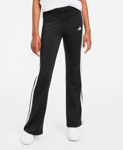 adidas Girls' 7-16 Detached Waistband Flare-Leg Pants - Black
