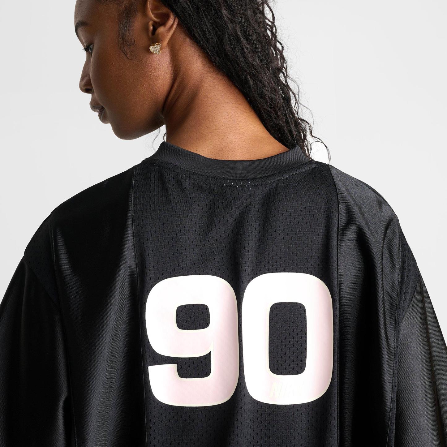Women's Nithtke Sportswear Oversized Short-Sleeve Graphic Jersey - Black/Pink Foam