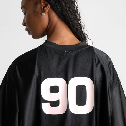 Women's Nithtke Sportswear Oversized Short-Sleeve Graphic Jersey - Black/Pink Foam