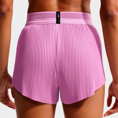 Women's Nithtke AeroSwift Dri-FIT ADV Mid-Rise 3 Inch Brief-Lined Shorts - Light Magenta/Black/White/Black