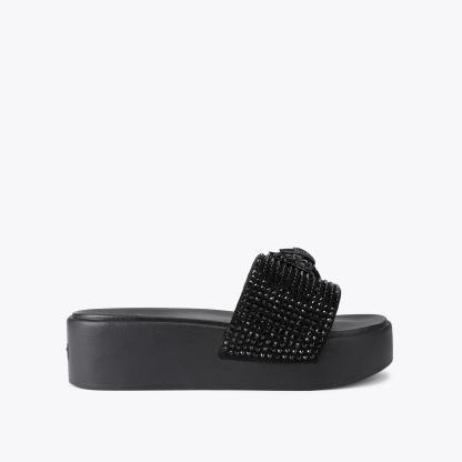 Kurt Geiger London Meena Drench Platform Slide - Black