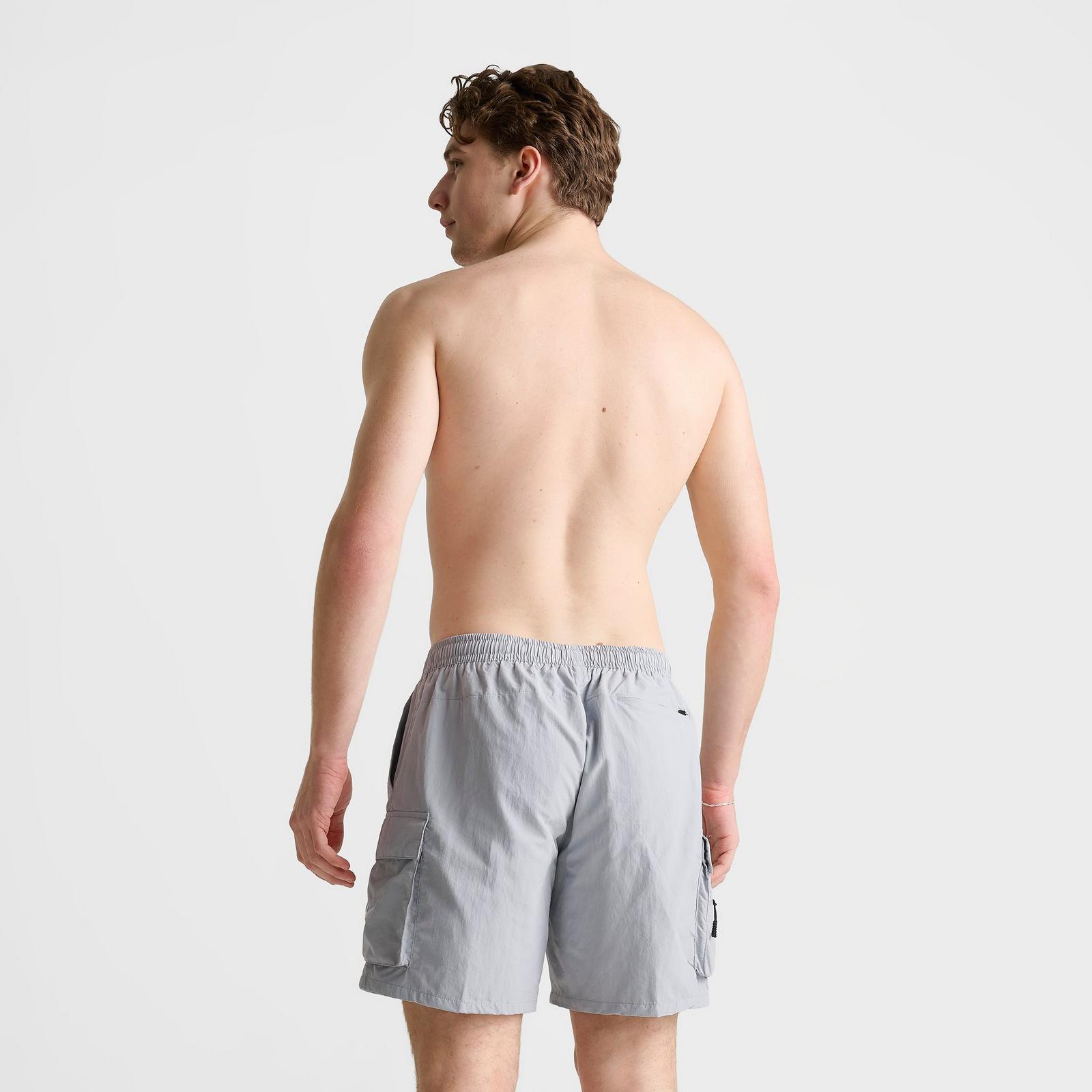 Men's Nike Packable Cargo 7" Swim Shorts - Grey