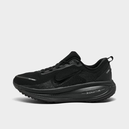 Men's Nithtke Vomero 18 Running Shoes - Part 1 - Black/Dark Smoke Grey/Light Smoke Grey/Black - Left shoe facing left. Outside of the shoe.