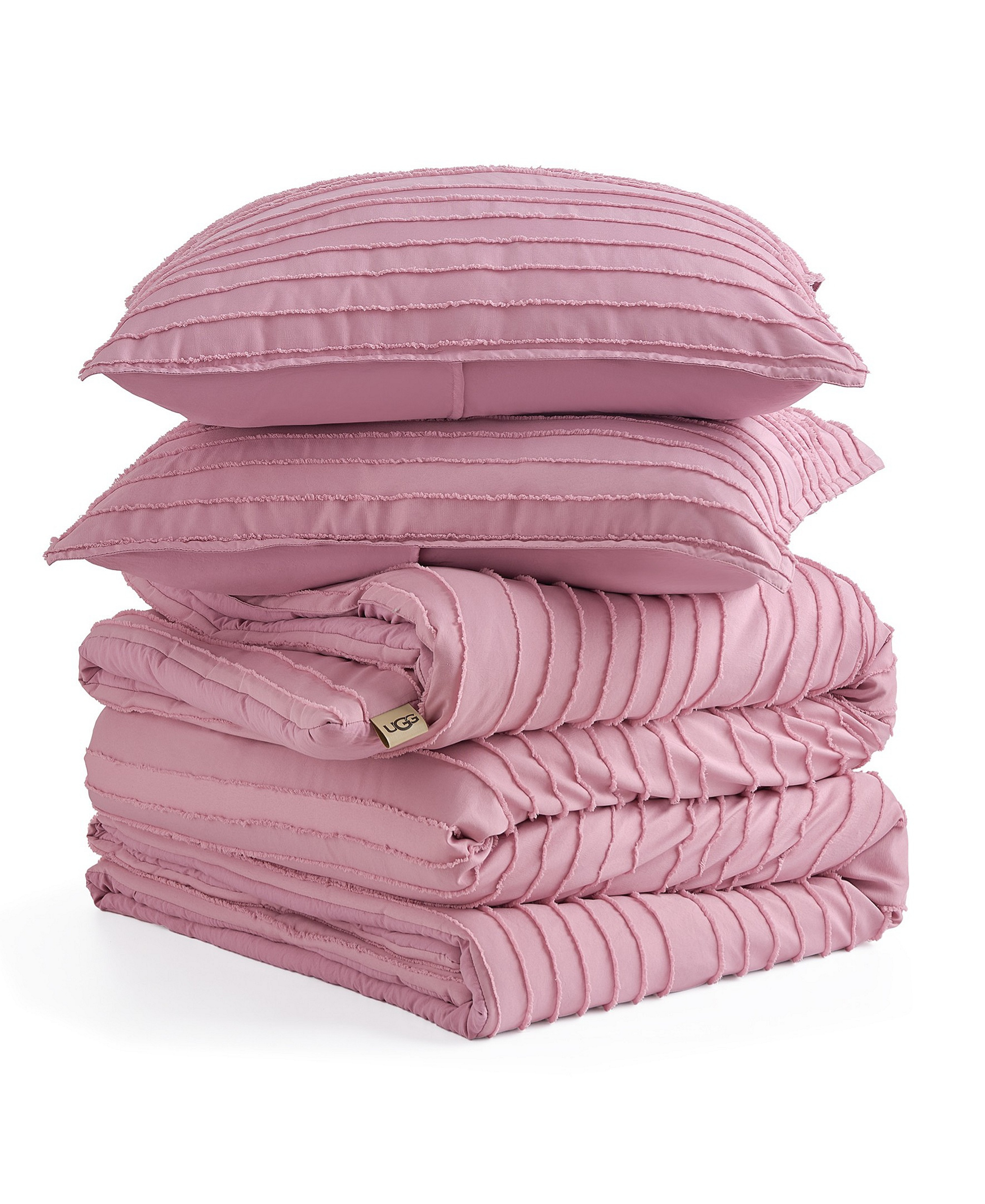 UGG® Devon Textured 2-Pc. Comforter Set, Twin/Twin XL - Dusty Orchid