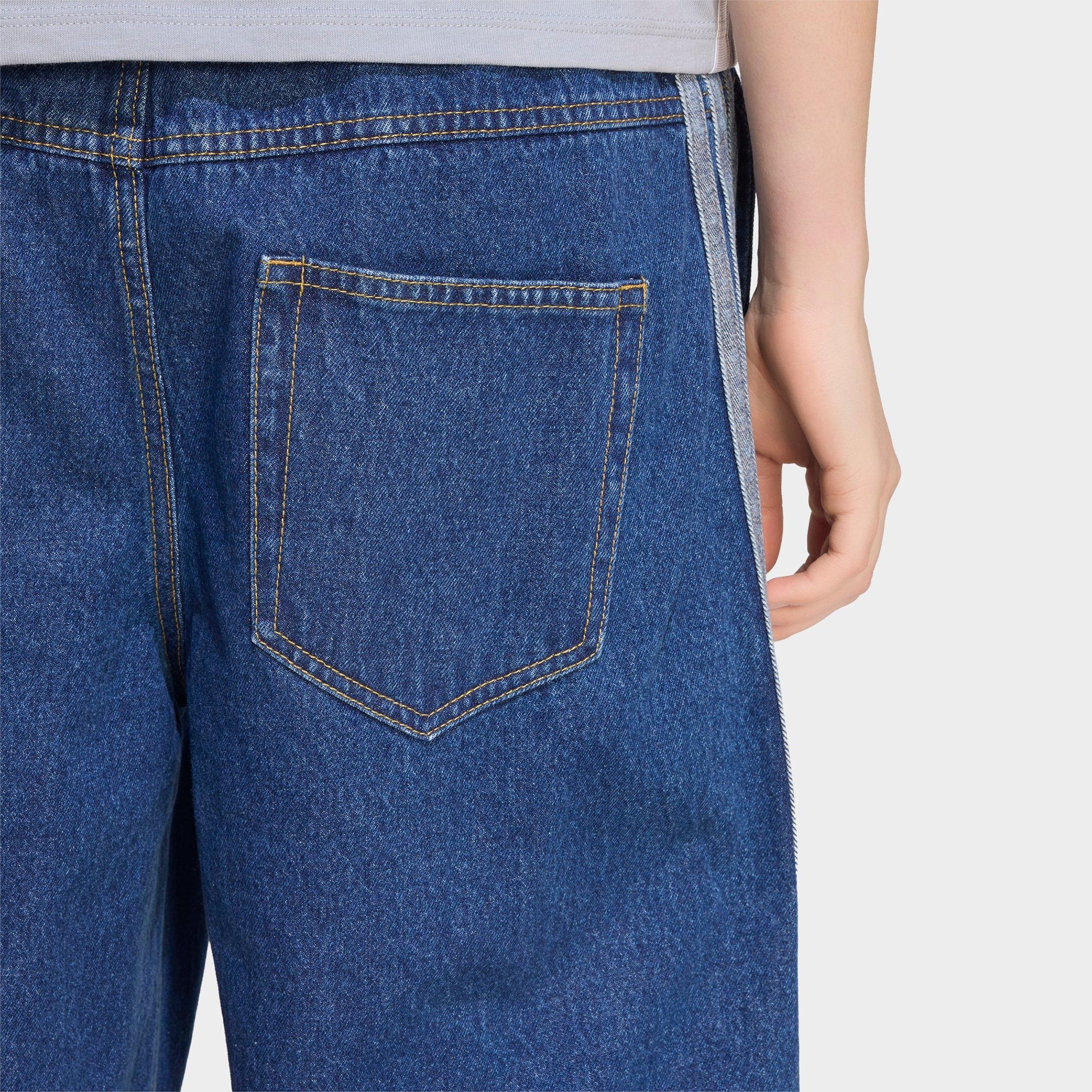 Women's adidas Originals Stadium Washed Loose Denim Pants - Preloved Ink