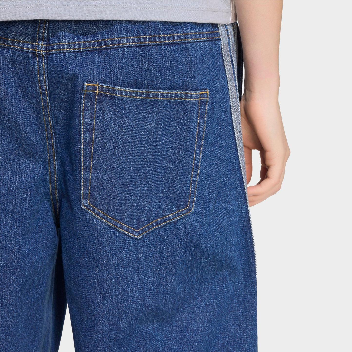Women's adidas Originals Stadium Washed Loose Denim Pants - Preloved Ink