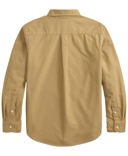 Polo Ralph Lauren Big Boys Garment-Dyed Cotton Oxford Shirt - Camel