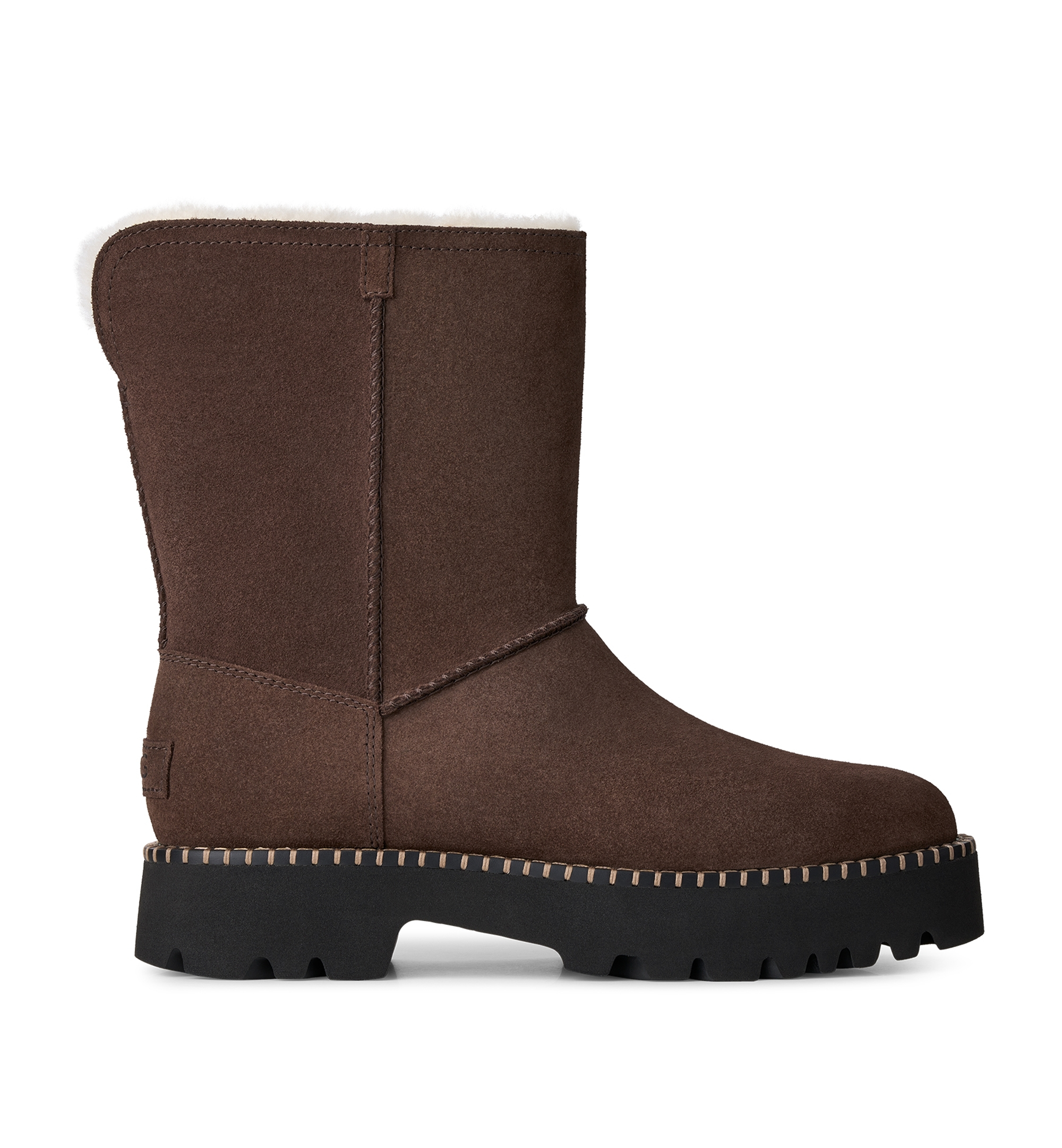UGG® Women's Uptowner Round Toe Short Booties - Burnt Cedar