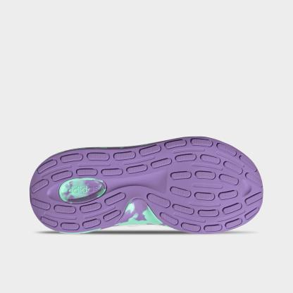 Girls' Little Kids' and Big Kids' adidas Lite Racer Adapt 8.0 Stretch Lace Casual Shoes - Part 1 - Dash Grey/Violet Fusion/Pulse Mint - Bottom view